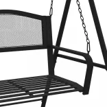 fekete acél hintapad 124 cm