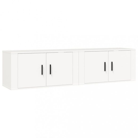 2 db fehér falra szerelhető TV-szekrény 80 x 34,5 x 40 cm