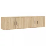 2 db sonoma tölgy színű fali TV-szekrény 80 x 34,5 x 40 cm