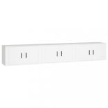 3 db fehér falra szerelhető TV-szekrény 80 x 34,5 x 40 cm