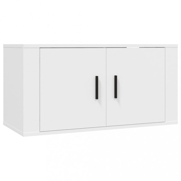 3 db fehér falra szerelhető TV-szekrény 80 x 34,5 x 40 cm