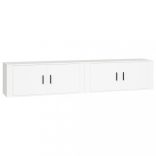 2 db fehér falra szerelhető TV-szekrény 100 x 34,5 x 40 cm