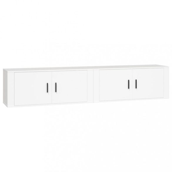 2 db fehér falra szerelhető TV-szekrény 100 x 34,5 x 40 cm