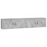 2 db betonszürke fali TV-szekrény 100 x 34,5 x 40 cm