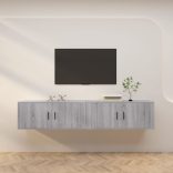 2 db szürke sonoma falra szerelhető TV-szekrény 100x34,5x40 cm
