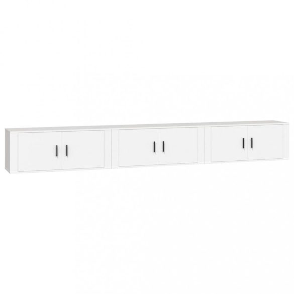 3 db fehér falra szerelhető TV-szekrény 100 x 34,5 x 40 cm