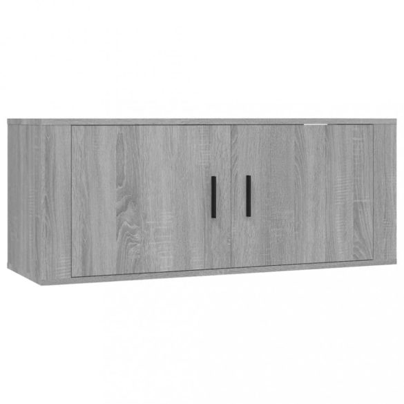 2 részes szürke sonoma színű szerelt fa TV-szekrényszett