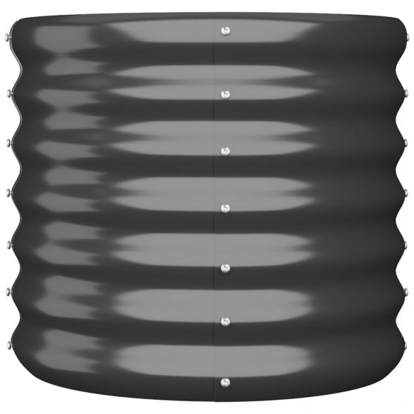 antracitszürke horganyzott acél kerti ültetőláda 40 x 40 x 36 cm