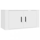 2 részes fehér szerelt fa TV-szekrényszett