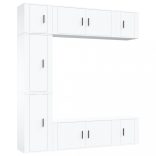 7 részes fehér szerelt fa TV-szekrényszett