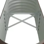 barna horganyzott acél kerti magaságyás 114x40x36 cm