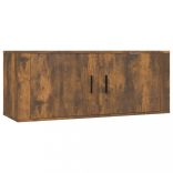 7 részes füstös tölgy színű szerelt fa TV-szekrényszett