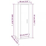 4 részes barna tölgy színű szerelt fa TV-szekrényszett