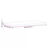 tömör bükkfa téglalap alakú asztallap 80x40x2,5 cm