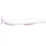 tömör bükkfa téglalap alakú asztallap 100x60x2,5 cm