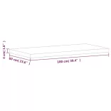 tömör bükkfa téglalap alakú asztallap 100x60x4 cm