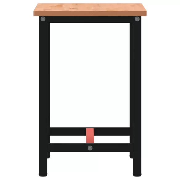 tömör bükkfa és fém munkaasztallap 80x55x81,5 cm