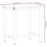 tömör bükkfa és fém munkaasztallap 80x55x81,5 cm