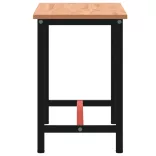 tömör bükkfa és fém munkaasztallap 150x55x81,5 cm