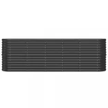 antracitszürke horganyzott acél kerti magaságyás 224x40x68 cm