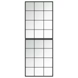2 db fekete fém fali tükör 80x60 cm