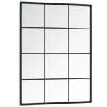 2 db fekete fém fali tükör 80x60 cm