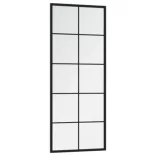 2 db fekete fém fali tükör 100x40 cm