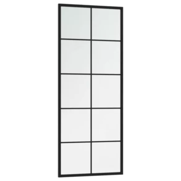 2 db fekete fém fali tükör 100x40 cm