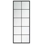 2 db fekete fém fali tükör 100x40 cm