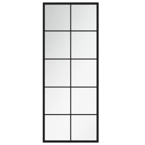 2 db fekete fém fali tükör 100x40 cm