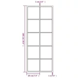 2 db fekete fém fali tükör 100x40 cm