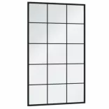 2 db fekete fém fali tükör 100x60 cm