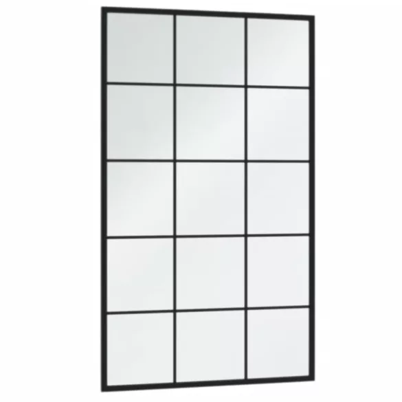 2 db fekete fém fali tükör 100x60 cm
