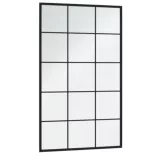 4 db fekete fém fali tükör 100x60 cm