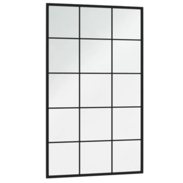 4 db fekete fém fali tükör 100x60 cm