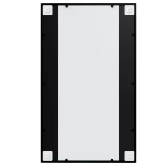 4 db fekete fém fali tükör 100x60 cm