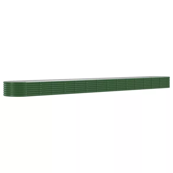 zöld horganyzott acél kerti magaságyás 620x80x36 cm