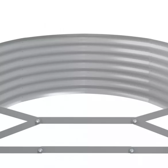 antracitszürke horganyzott acél kerti magaságyás 507x100x36 cm