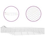 ezüstszínű horganyzott acél kutyakennel tetővel 12x12x2,5 m