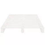 fehér tömör fenyőfa ágykeret 90 x 190 cm (Single)