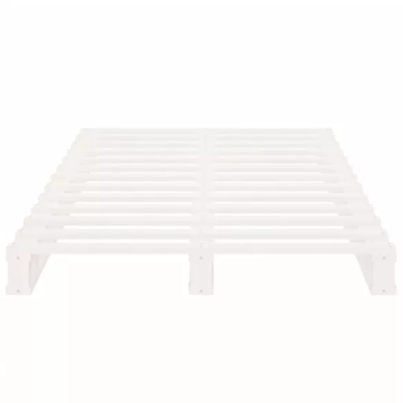 fehér tömör fenyőfa ágykeret 90 x 190 cm (Single)