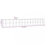 ezüstszínű porszórt acél kerti magaságyás 554x100x68 cm