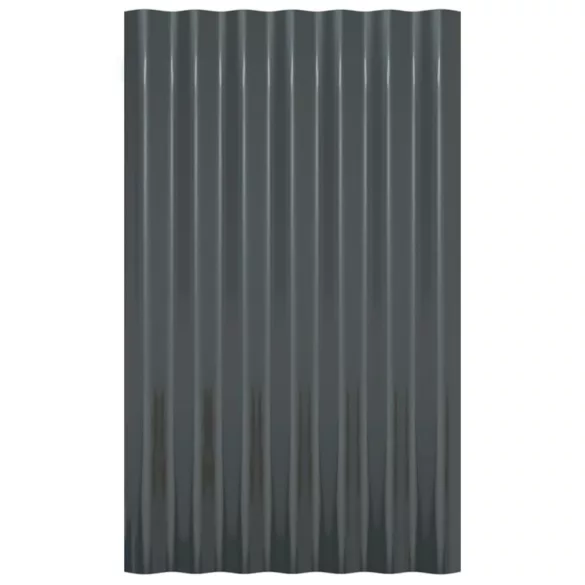 36 db antracitszürke horganyzott acél tetőpanel 60x36 cm