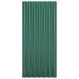 12 db zöld horganyzott acél tetőpanel 80x36 cm