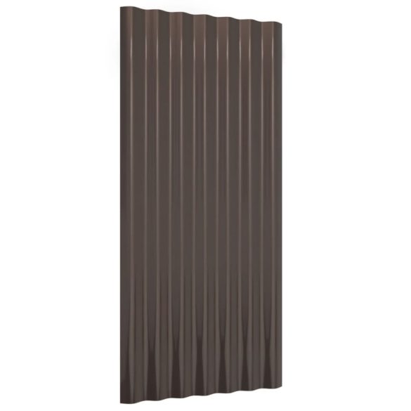 36 db barna horganyzott acél tetőpanel 80x36 cm