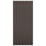 36 db barna horganyzott acél tetőpanel 80x36 cm