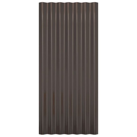 36 db barna horganyzott acél tetőpanel 80x36 cm