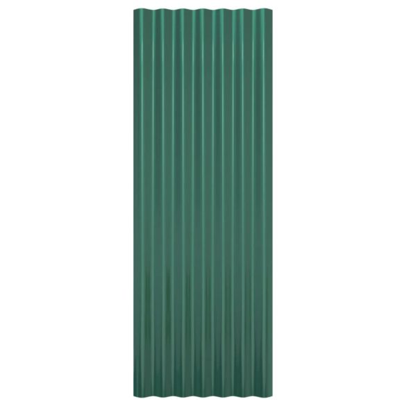 12 db zöld horganyzott acél tetőpanel 100 x 36 cm