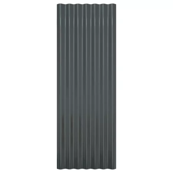 12 db antracitszürke horganyzott acél tetőpanel 100 x 36 cm
