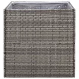 szürke polyrattan kerti ültetőláda 80x80x80 cm